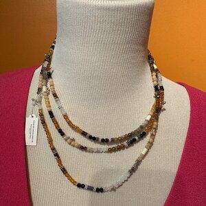 Park Lane Jewelry Laguna necklace NEW  Stretchy brown beads 60" wear as bracelet